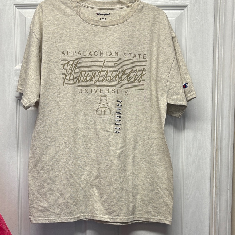 Champion Appalachian State Mountaineers Short Sleeve Tee - Cream New Large